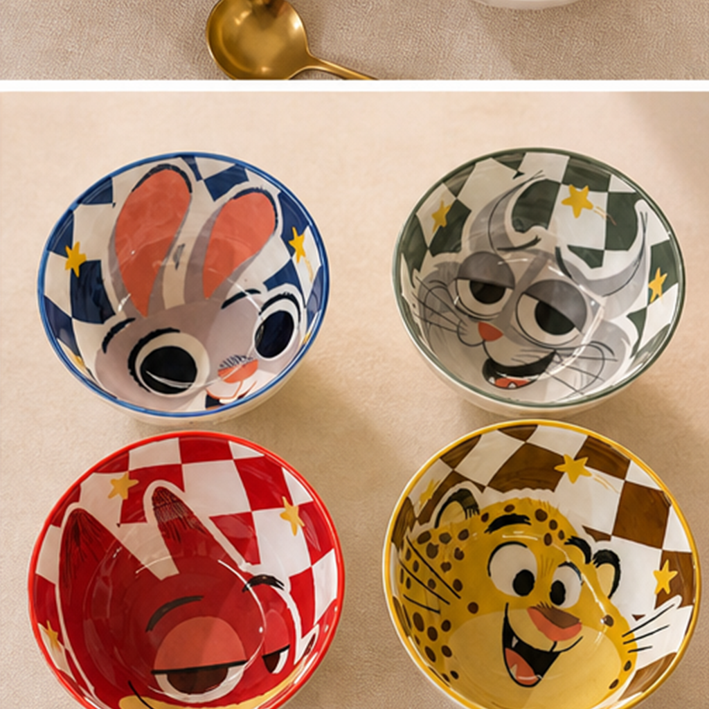 ディズニー ズートピア キャラクターセラミックボウル 4個ギフトセット
