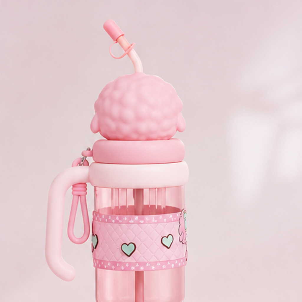 サンリオ マイスウィートピアノ 1200ml 大容量ストロー付きキッズボトル ピンク