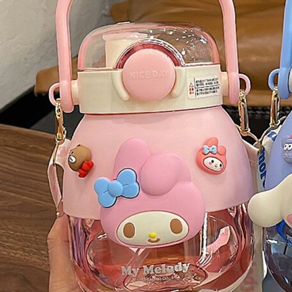 サンリオ マイメロディ 1050ml 2WAY ストローボトル ピンク