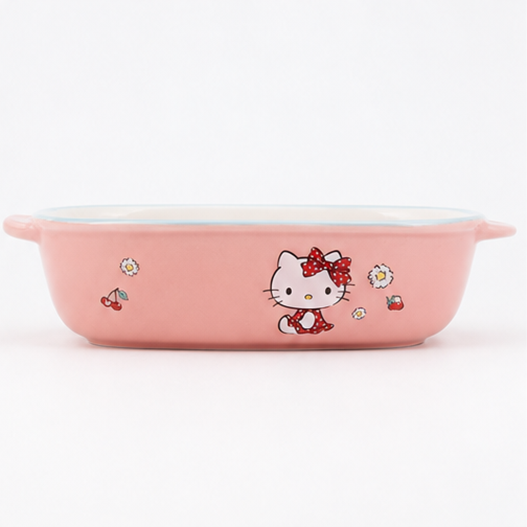 サンリオ ハローキティ 900ml 両手付き セラミックベーキングディッシュ