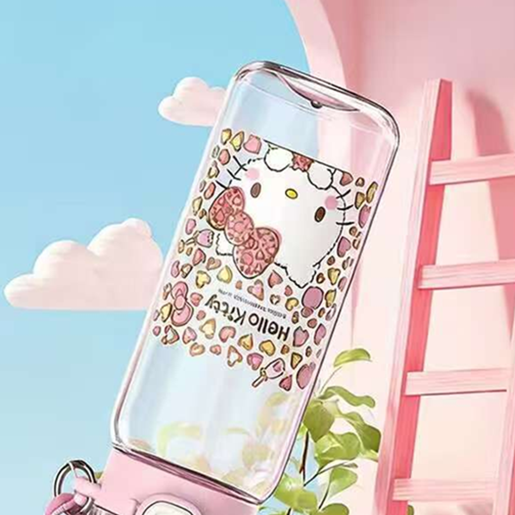 ハローキティ 2WAYストローウォーターボトル 750ml ピンク