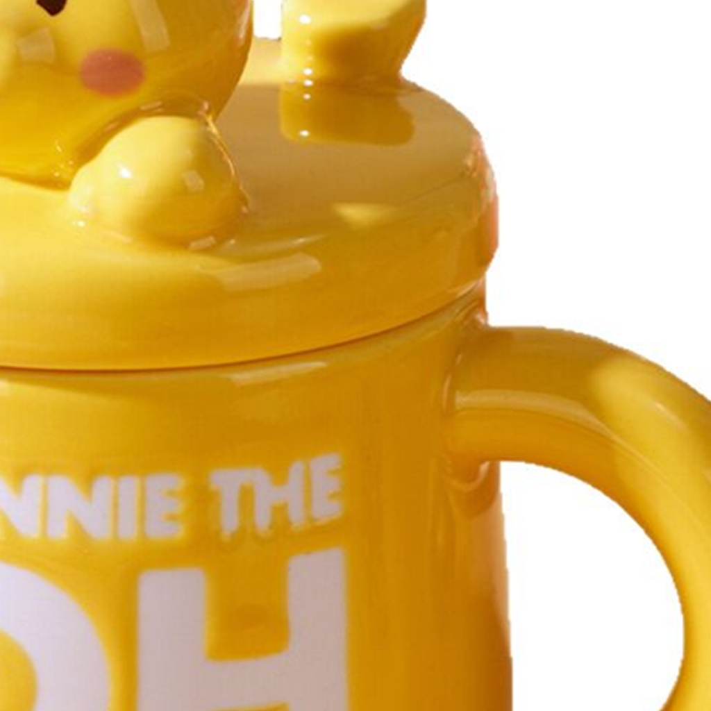ディズニー くまのプーさん 300ml 立体ふた付き セラミックマグ イエロー