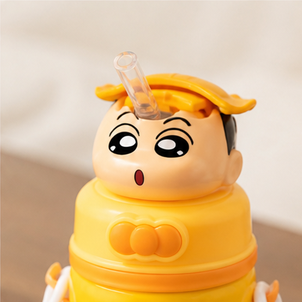 クレヨンしんちゃん 520ml 316ステンレス 保温ストローボトル イエロー