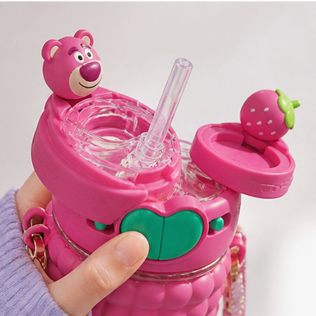 ディズニー／ピクサー ロッツォ 580ml 電話型 2WAYストローボトル ピンク