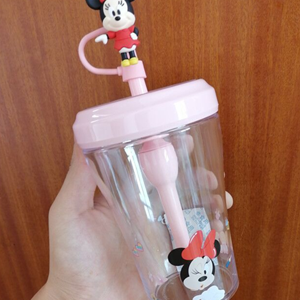 ミニーマウス 3Dフィギュア付きストローカップ 520ml