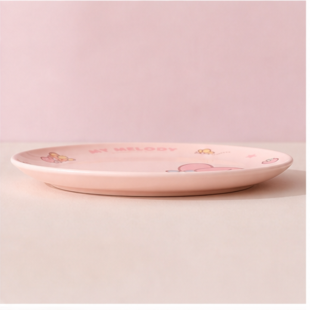 マイメロディ 7インチ セラミックプレート 18cm ピンク