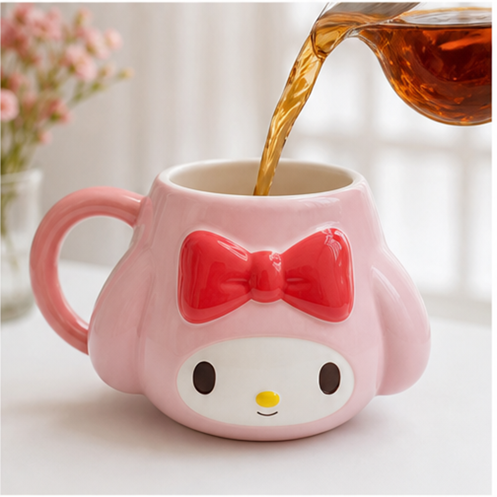マイメロディ フェイス型陶器マグ 380ml