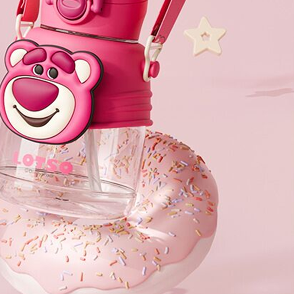 ディズニー／ピクサー ロッツォ 750ml 回転ロック式ストローボトル ピンク