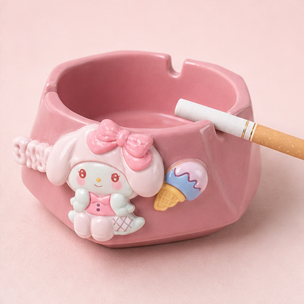 マイメロディ 立体陶器アッシュトレイ ピンク