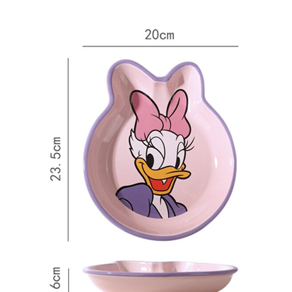 デイジーダック フェイス型セラミックプレート 20cm ピンク