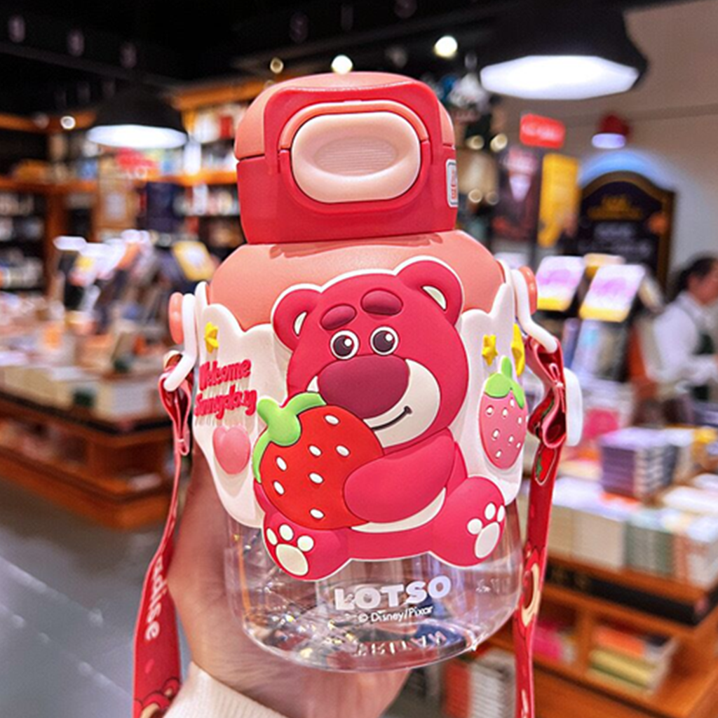 ロッツォ ストロー付きウォーターボトル 700ml ピンク
