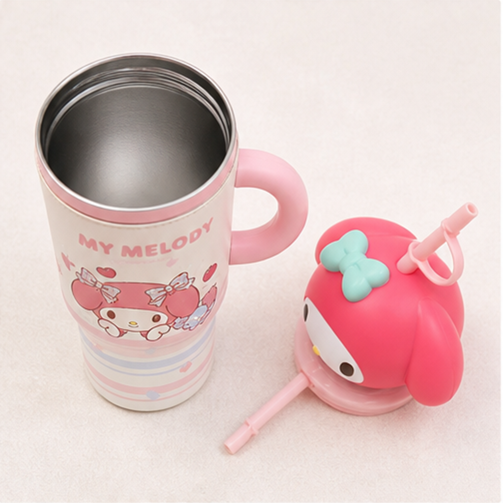 マイメロディ 580ml ストロー付き保温タンブラー