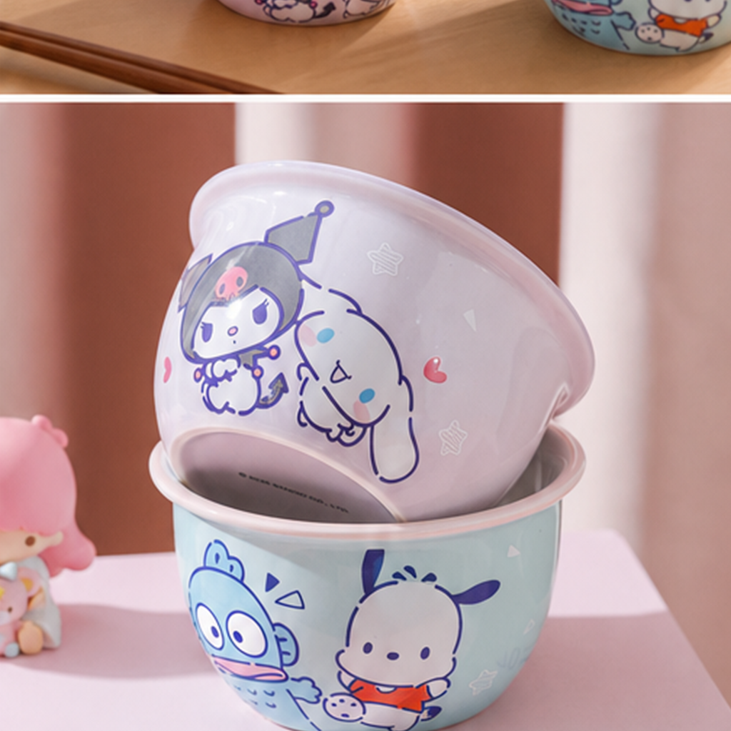 サンリオ キャラクターズ 430ml セラミックライスボウル 4個ギフトセット