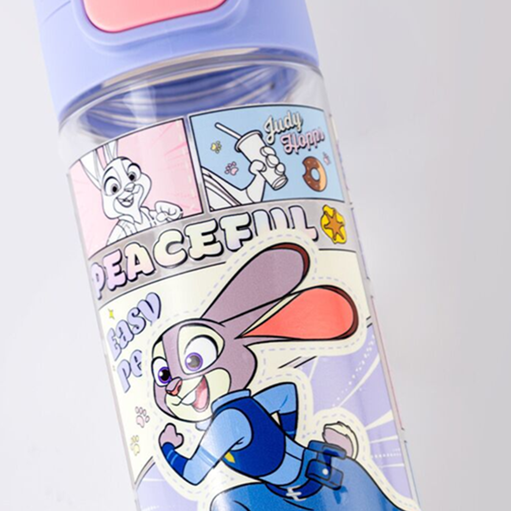 ディズニー ズートピア ジュディ 530ml ワンタッチ直飲みボトル パープル