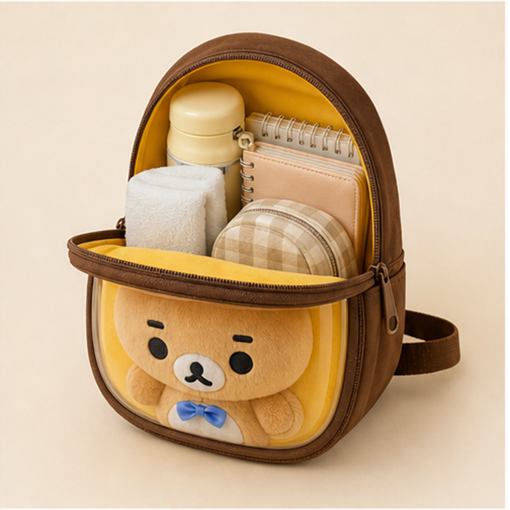 リラックマ ぬいぐるみフェイスリュック ブラウン