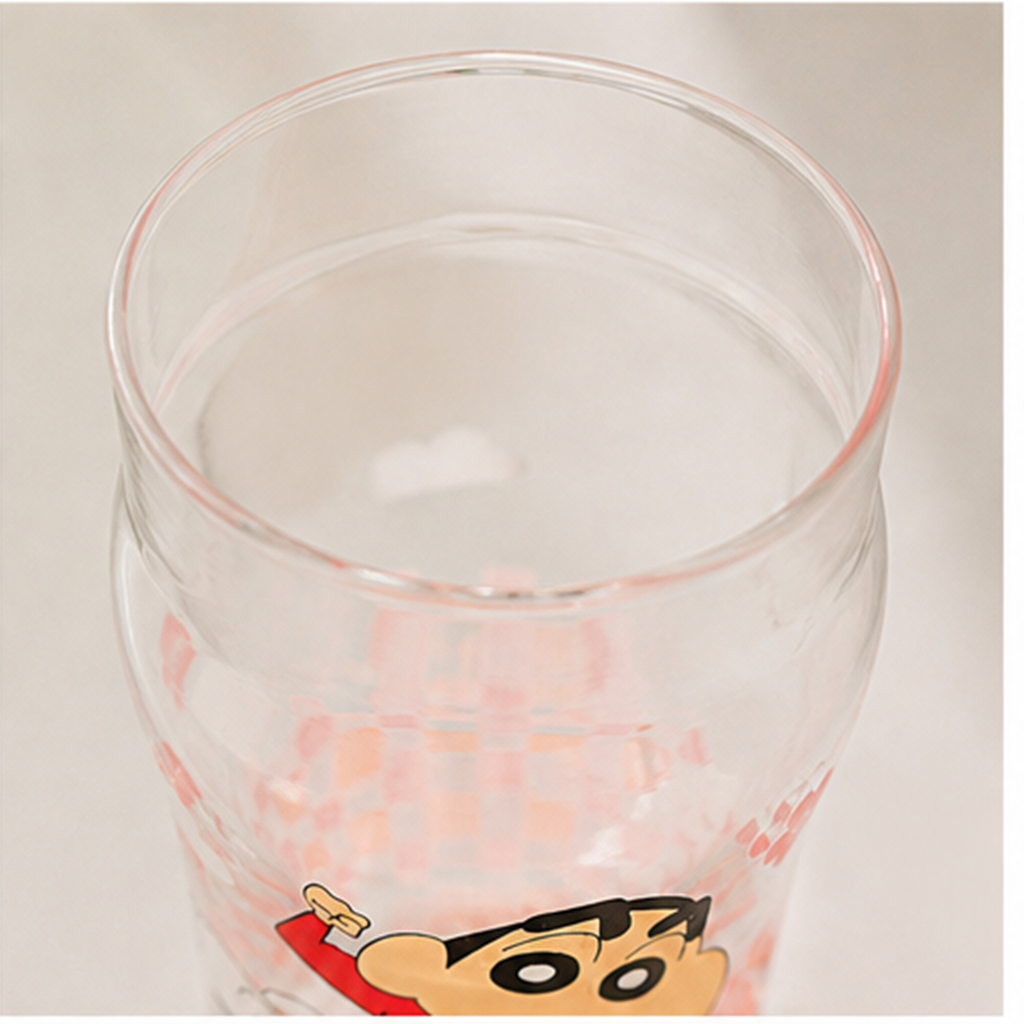 クレヨンしんちゃん 500ml ガラスタンブラー ピンク