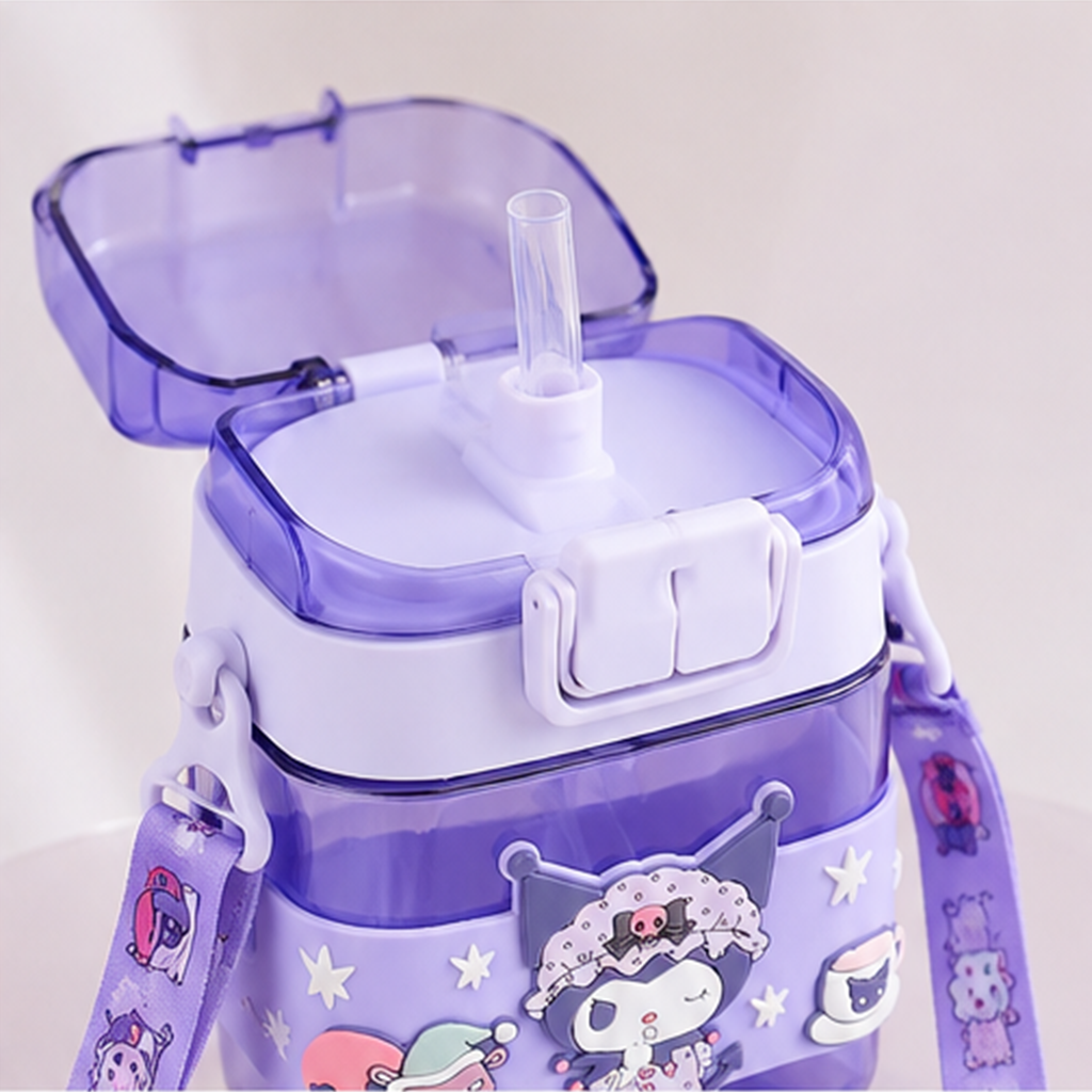 サンリオ クロミ 600ml 2WAY Tritanショルダーボトル パープル