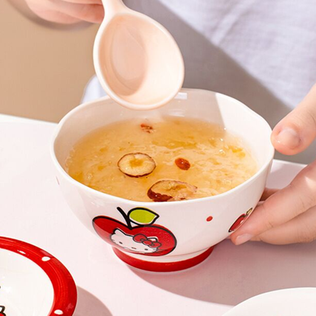 ハローキティ りんご柄 セラミック食器 5点セット
