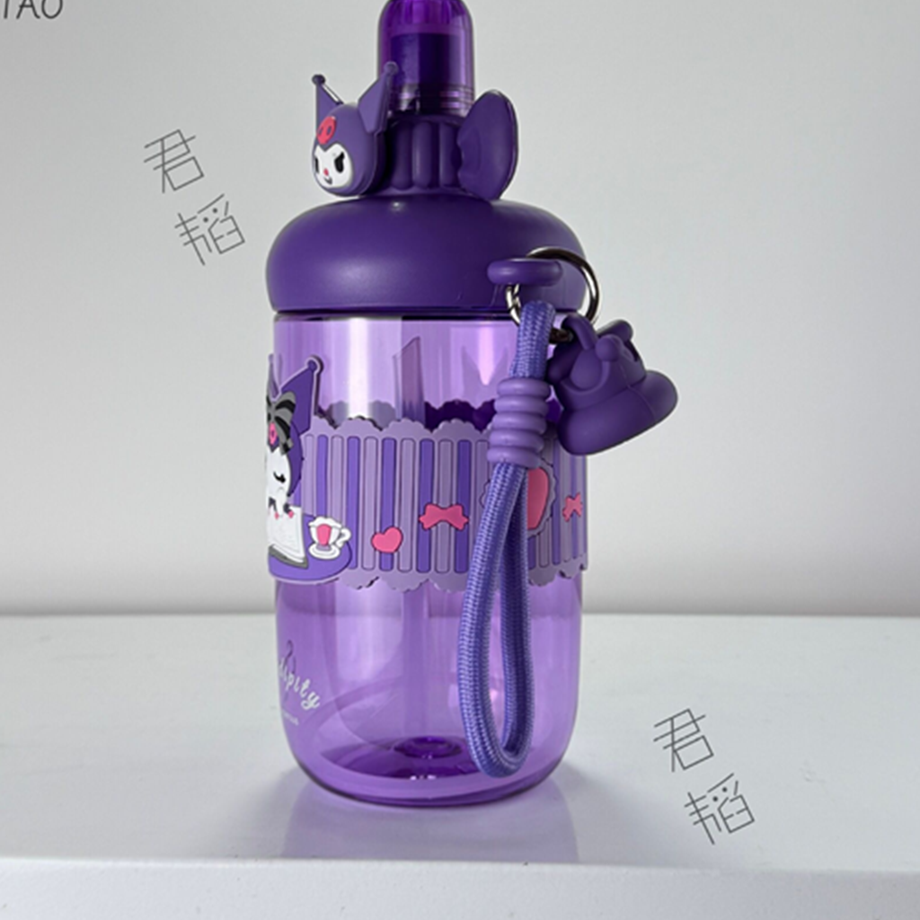 サンリオ クロミ 660ml ワンタッチ ストローボトル パープル