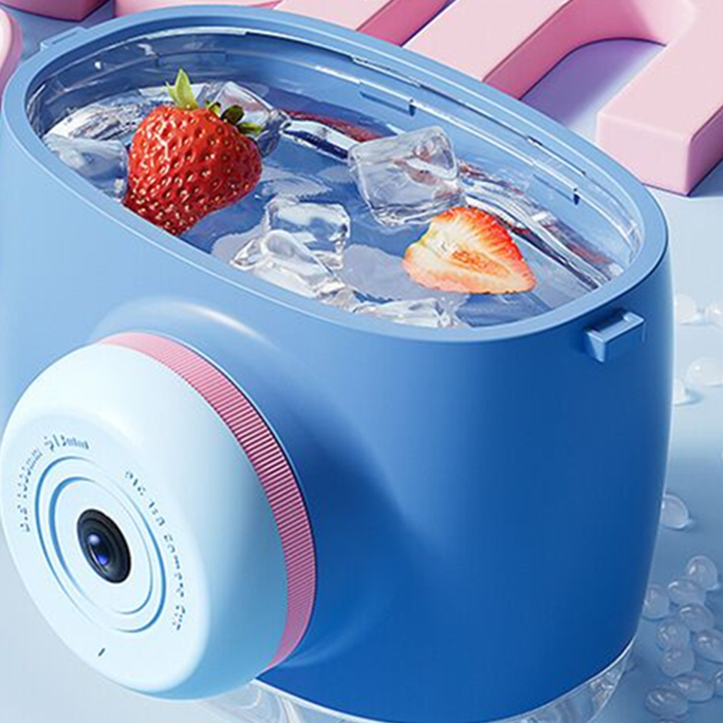 ディズニー スティッチ カメラ型2WAYストローカップ ブルー