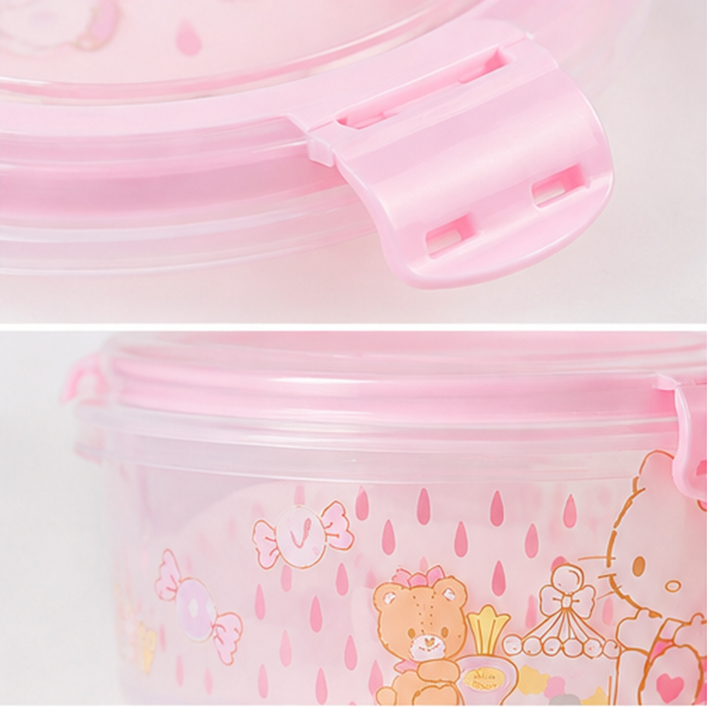 サンリオ ハローキティ 密封フードコンテナ ピンク 3個セット