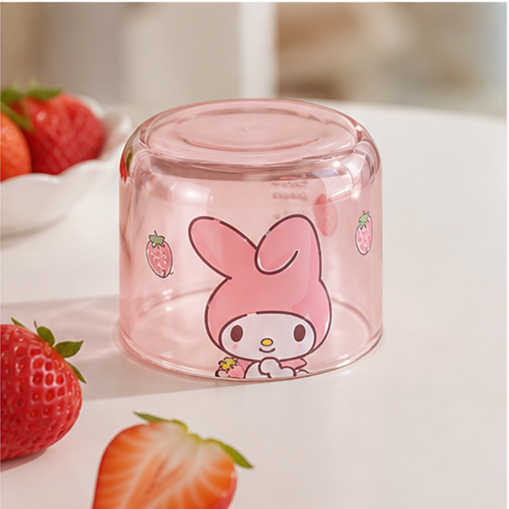 マイメロディ 800ml 耐熱ガラスピッチャー 450mlカップ付き ピンク