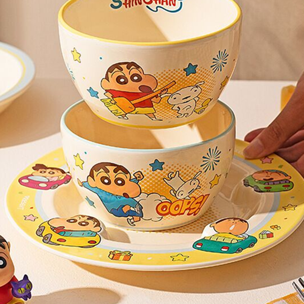 クレヨンしんちゃん 音楽シリーズ セラミック食器 5点セット