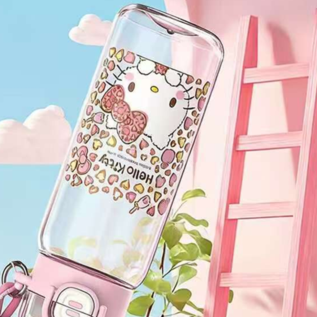 ハローキティ 2WAYストローウォーターボトル 750ml ピンク