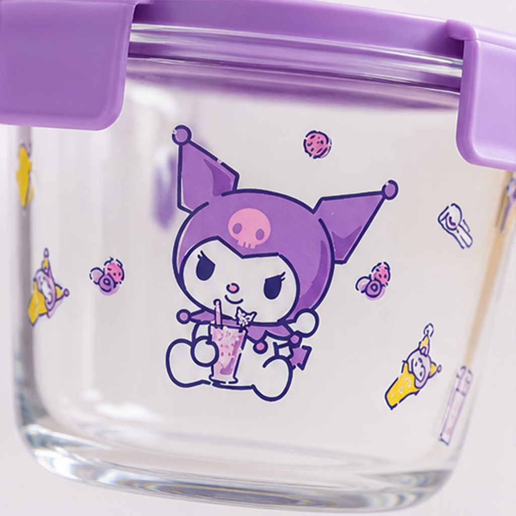クロミ 4点ロック付きガラス保存容器 700ml