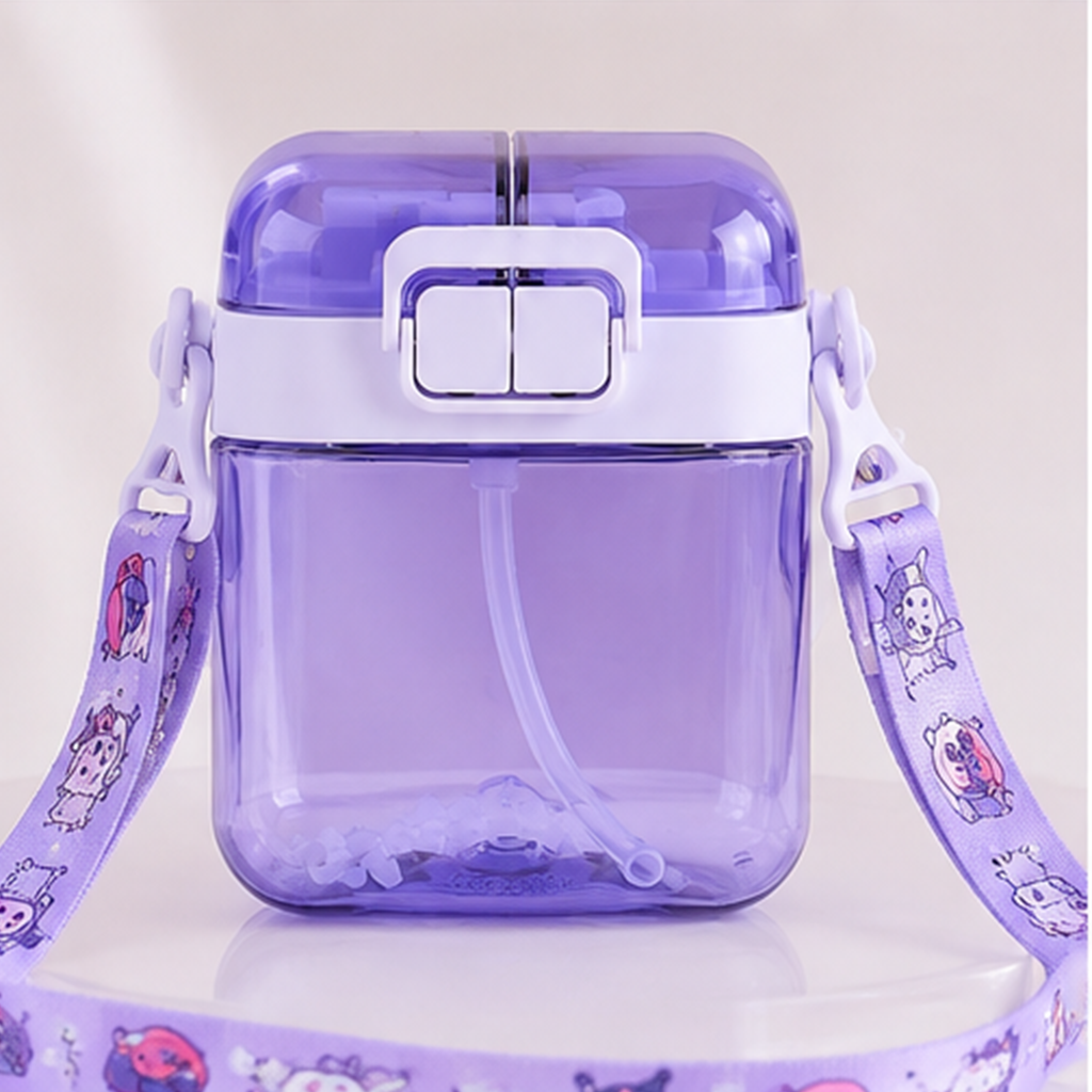 サンリオ クロミ 600ml 2WAY Tritanショルダーボトル パープル