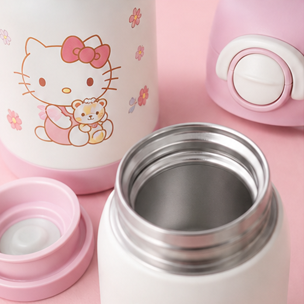 ハローキティ 220ml ミニ2WAYステンレスボトル ストロー付き