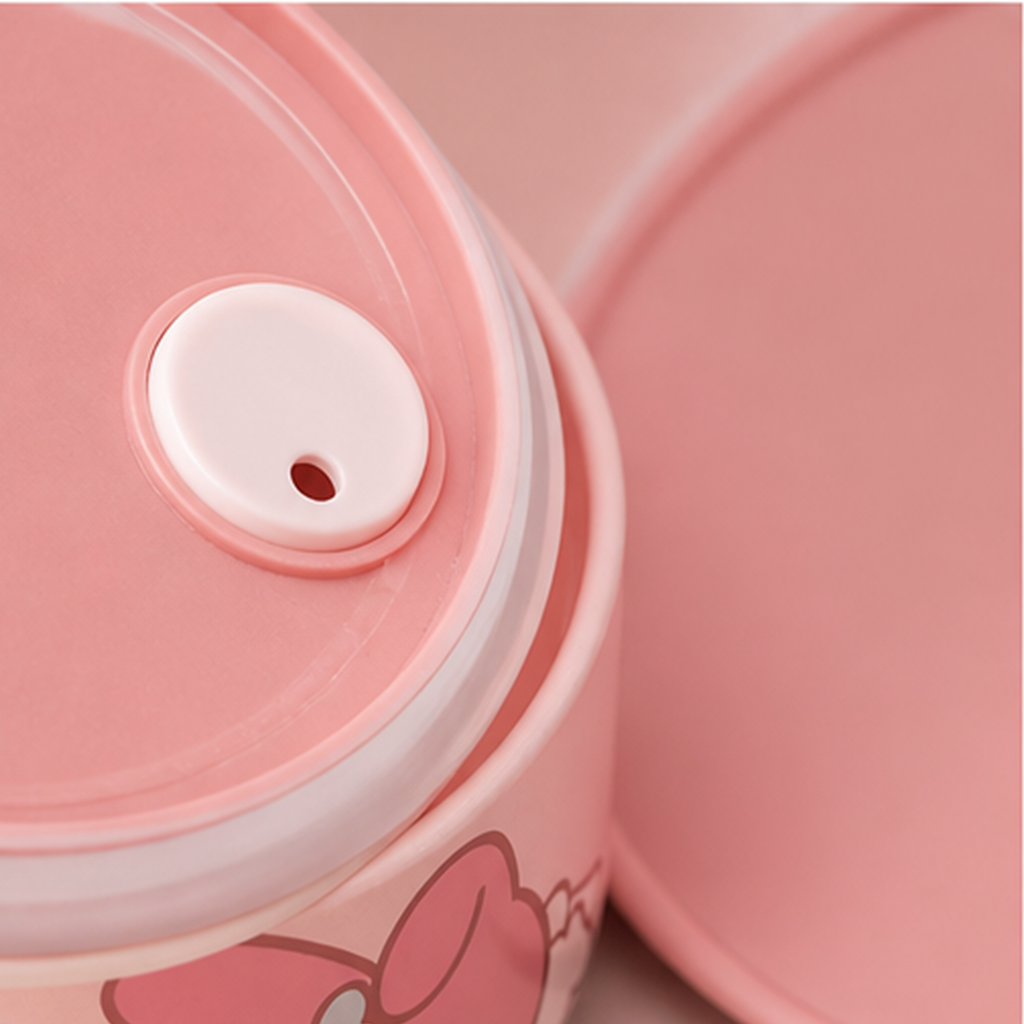 マイメロディ 750ml ふた付きセラミック保存ボウル ピンク