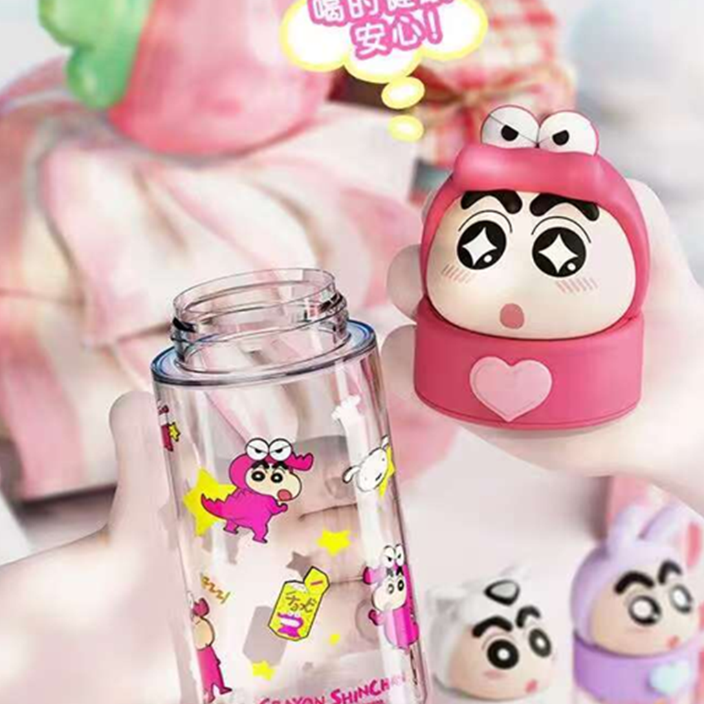クレヨンしんちゃん×サンリオ 直飲みボトル 500ml ピンク