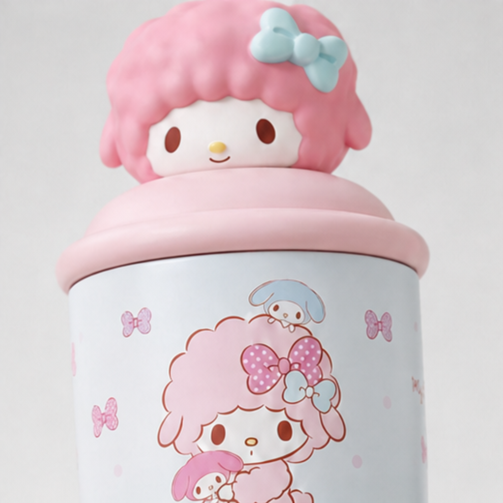 マイスウィートピアノ ストロー付き キッズ保温ボトル ピンク