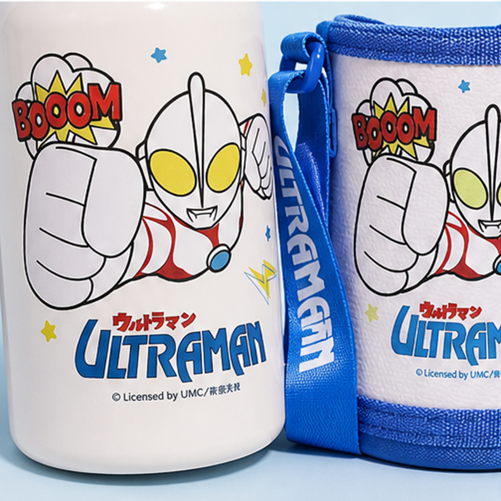 ウルトラマン 500ml 316ステンレス 2WAYストローボトル ホワイト