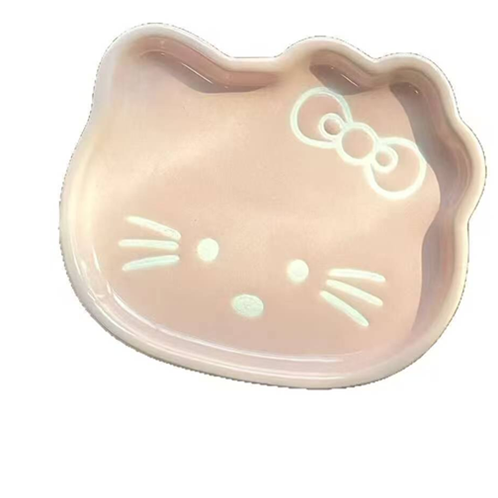 ハローキティ フェイス型セラミックディップ皿 ピンク