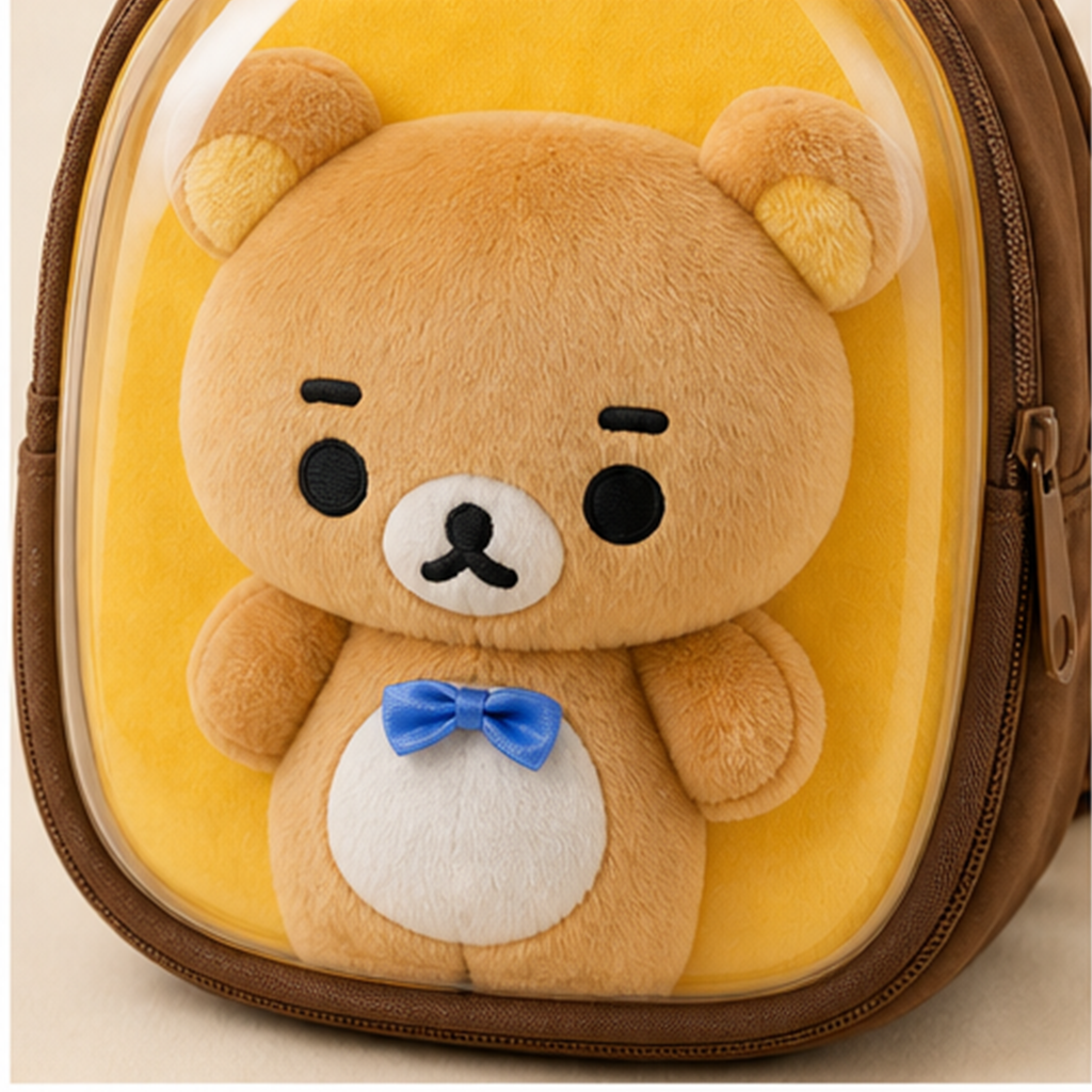 リラックマ ぬいぐるみフェイスリュック ブラウン