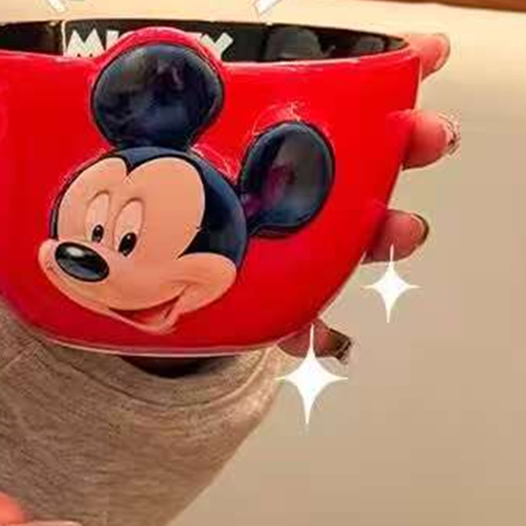 ミッキーマウス 450ml立体陶器ボウル