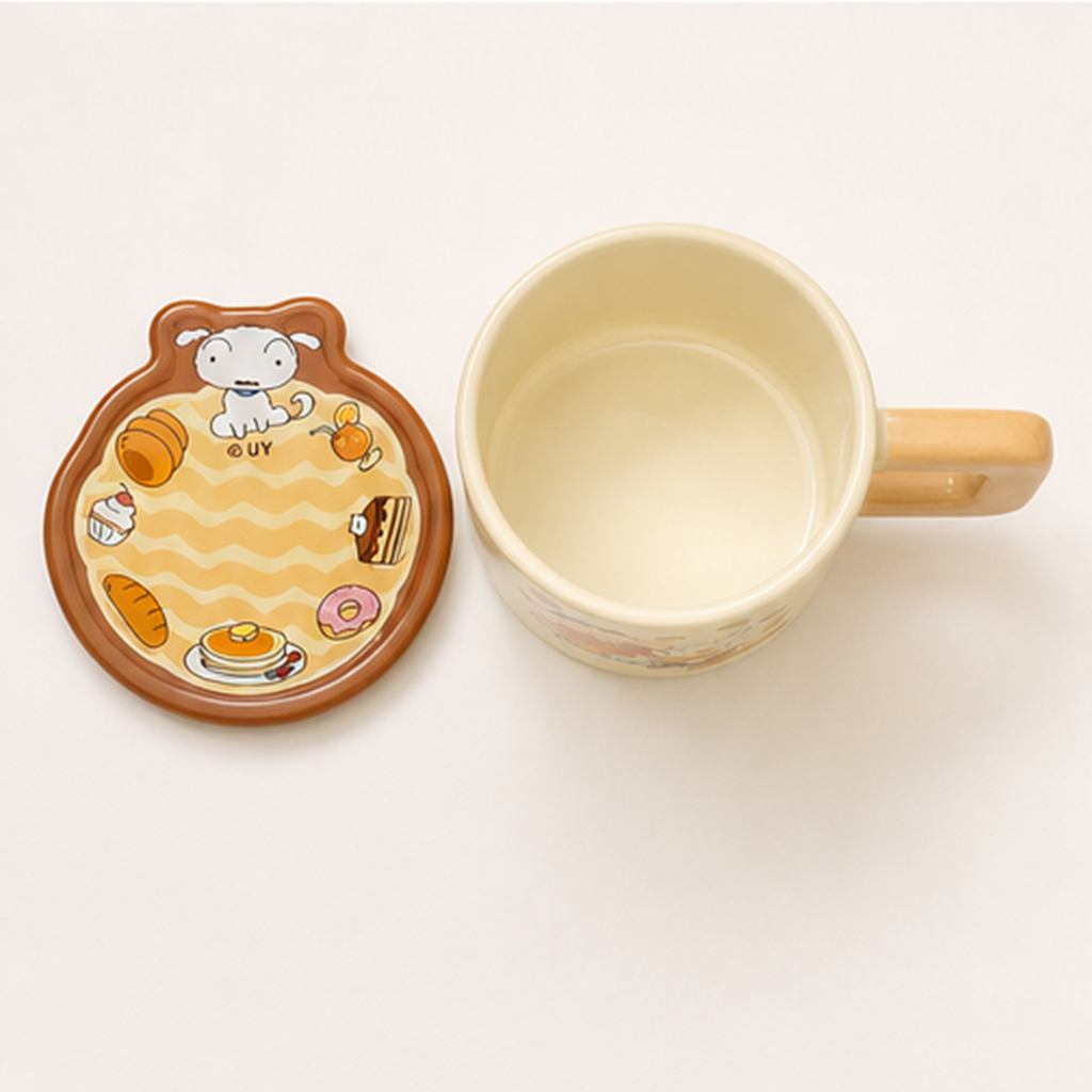 クレヨンしんちゃん ビスケットハウス ふた付きセラミックマグ