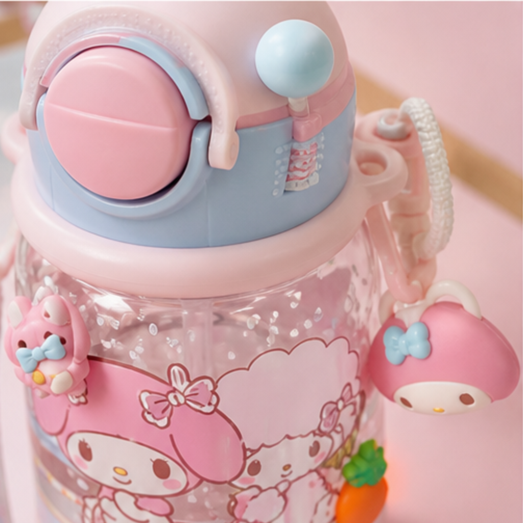 マイメロディ 510ml 2WAYクリアウォーターボトル