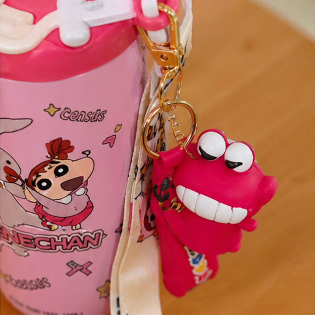 クレヨンしんちゃん ネネちゃん 480ml 316ステンレス 保温ストローボトル ピンク