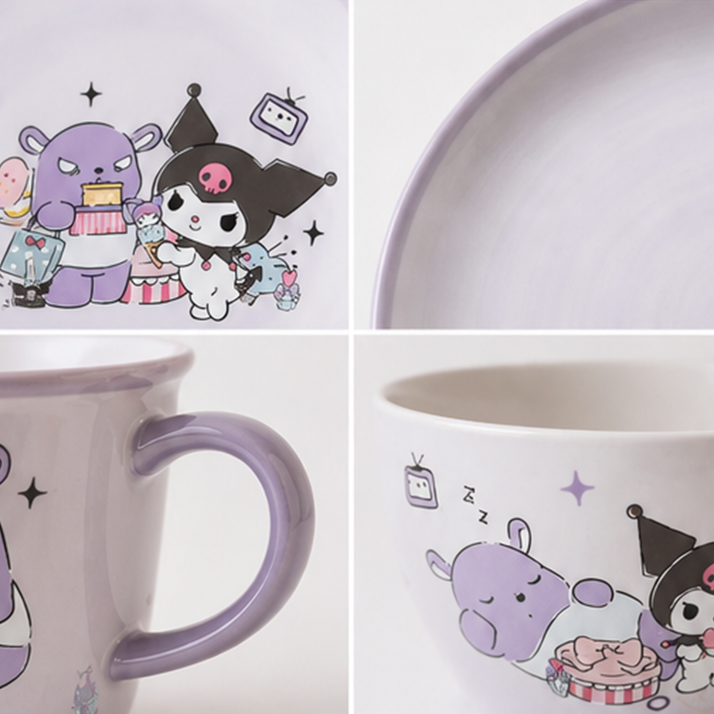サンリオ クロミ セラミック食器 4点ギフトセット パープル