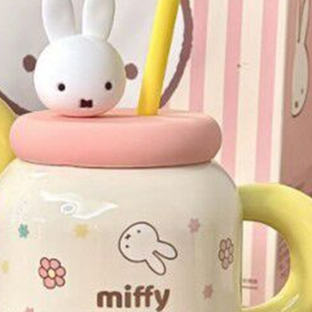 ミッフィー 立体ふた付きセラミックマグ 360ml ピンク