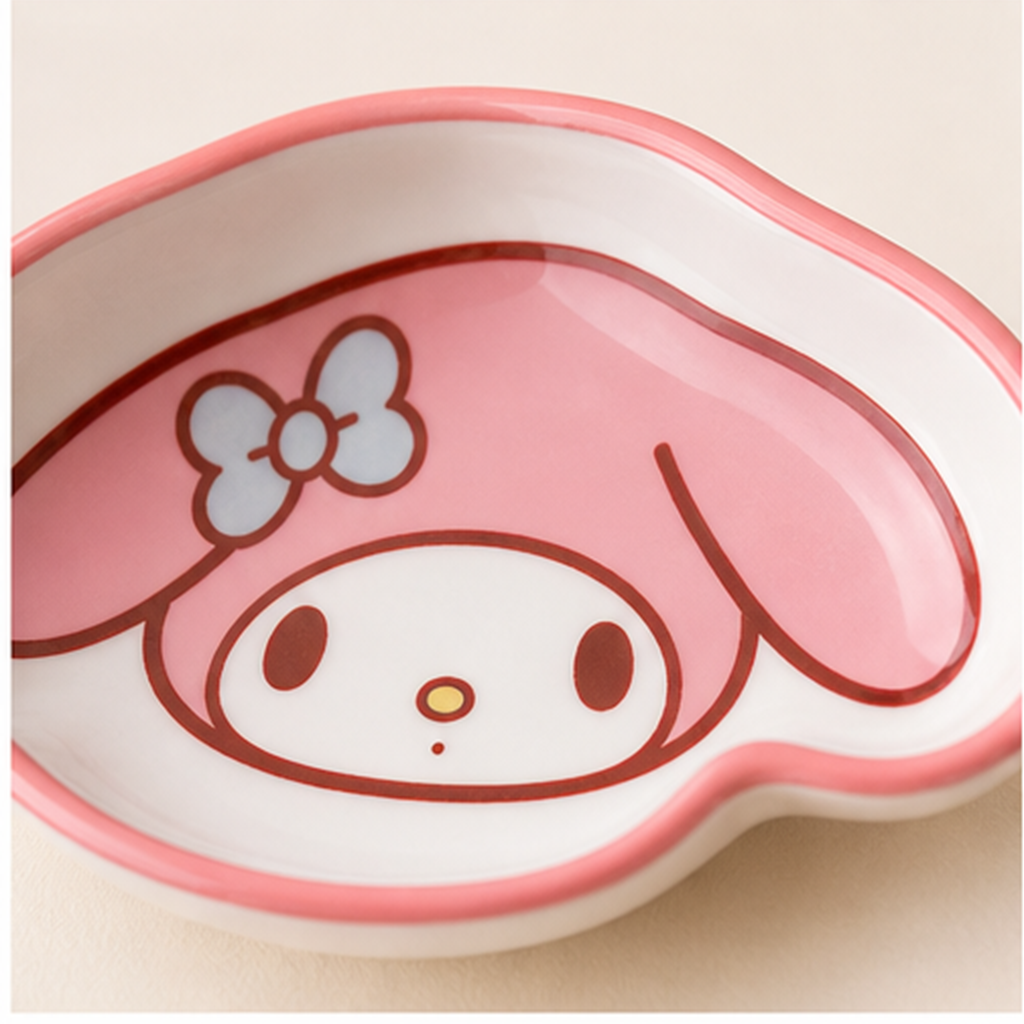 マイメロディ フェイス型ミニ陶磁器プレート