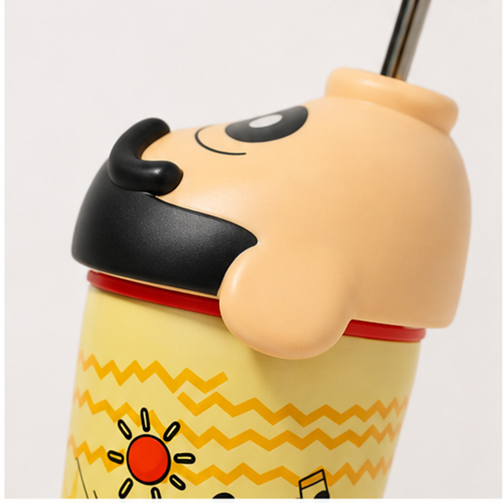 クレヨンしんちゃん 635ml 立体ふた付き 316ステンレス ストローボトル