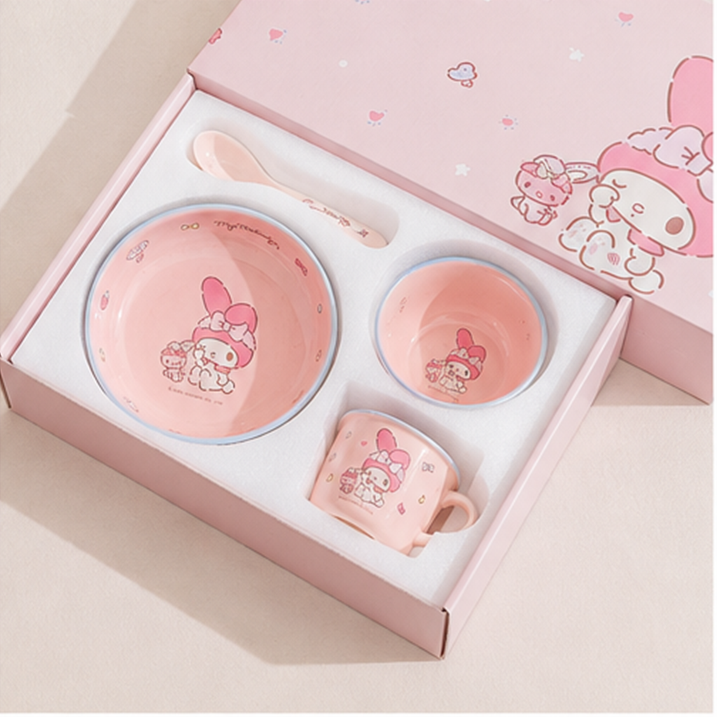サンリオ マイメロディ セラミック食器 4点ギフトセット ピンク