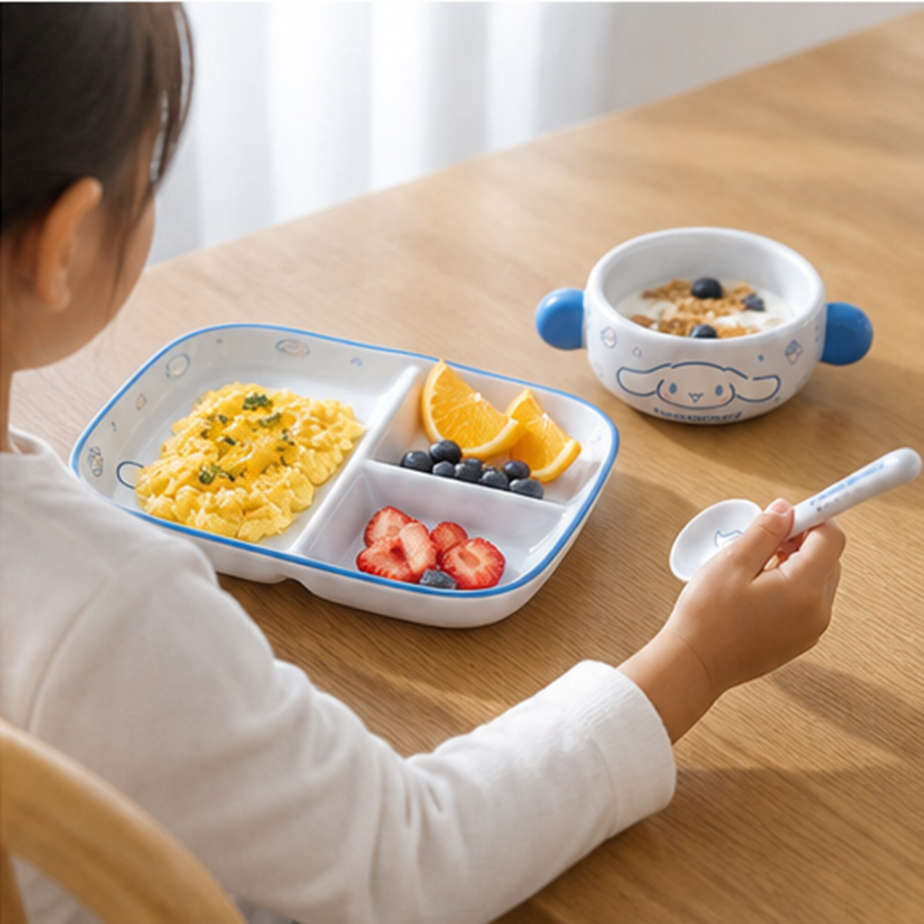 サンリオ シナモロール セラミック朝食食器 3点セット ブルー