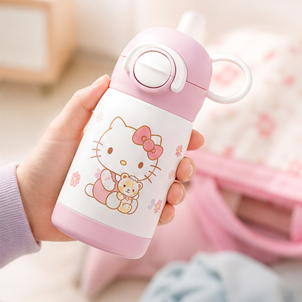 ハローキティ 220ml ミニ2WAYステンレスボトル ストロー付き
