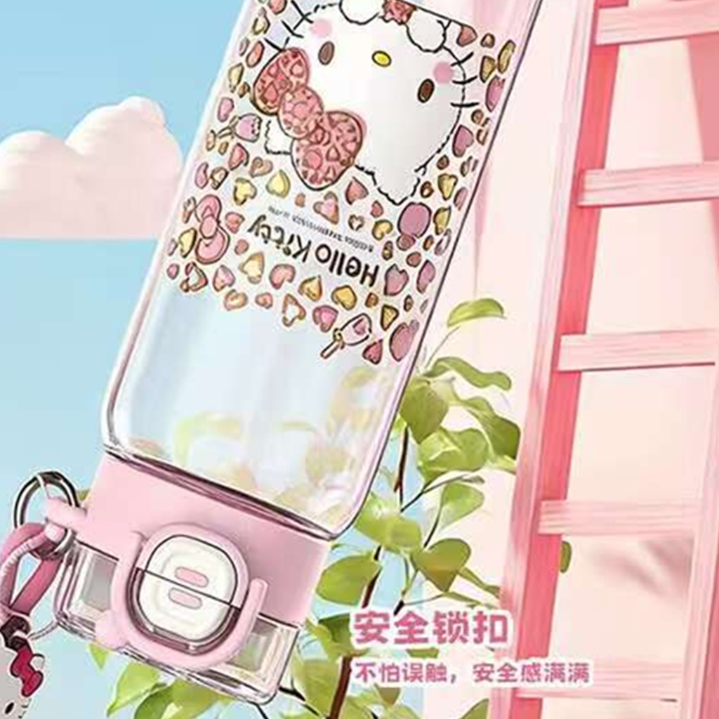 ハローキティ 2WAYストローウォーターボトル 750ml ピンク