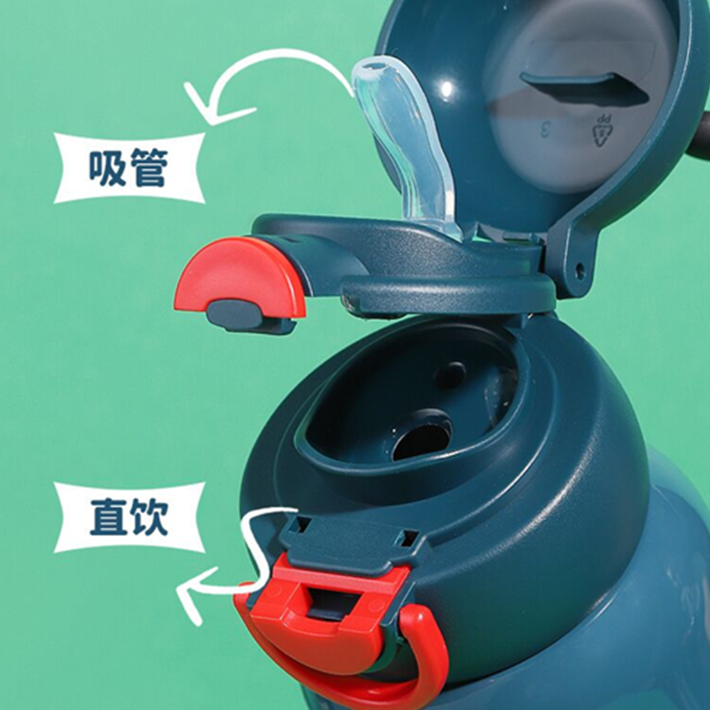 スパイダーマン 500ml 316ステンレス 2WAYストローボトル ブルー